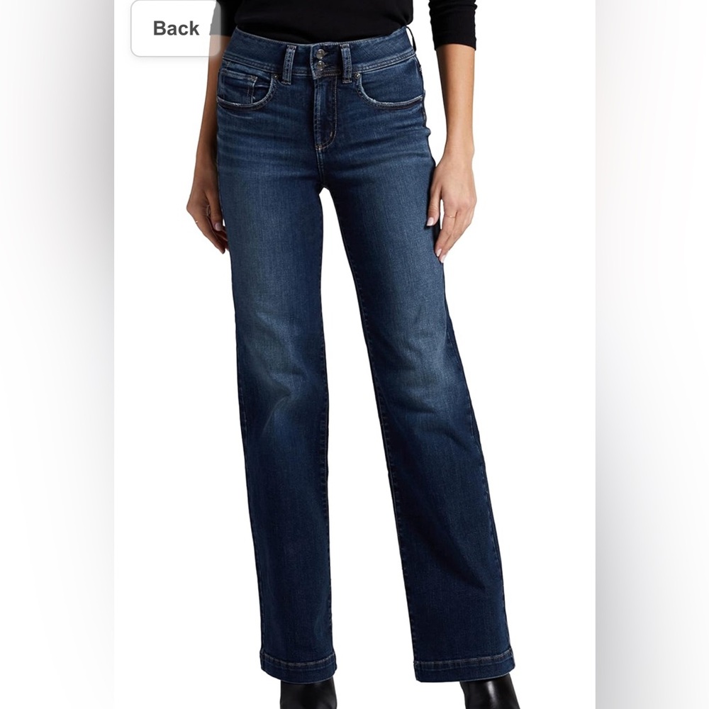 Silver Jean Co Avery High-Waisted Trouser Jean-NWT
